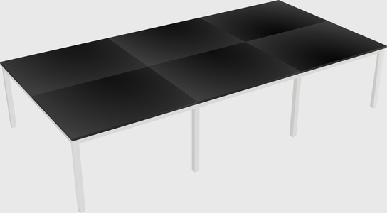 Shared rectangular desk