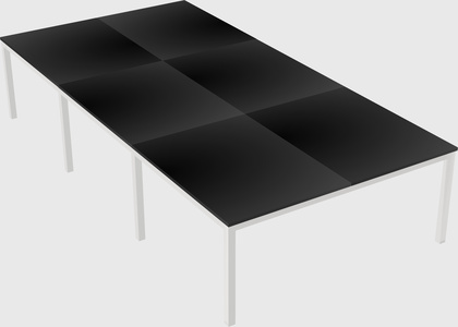 Shared rectangular desk