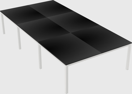 Shared rectangular desk