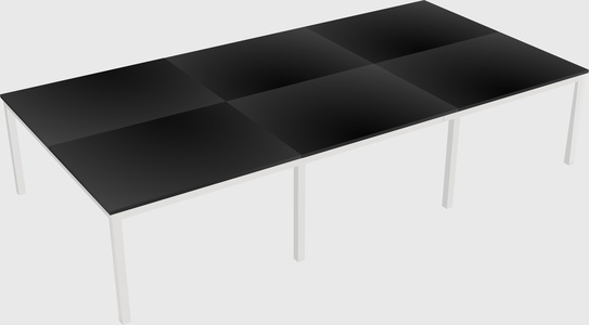 Shared rectangular desk