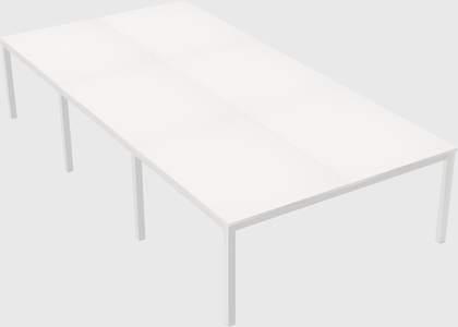 Shared rectangular desk