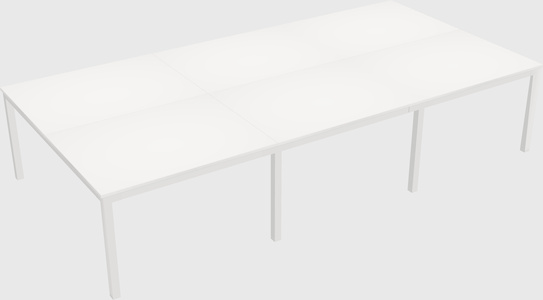 Shared rectangular desk