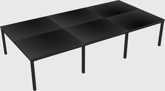Shared rectangular desk