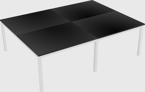 Shared rectangular desk