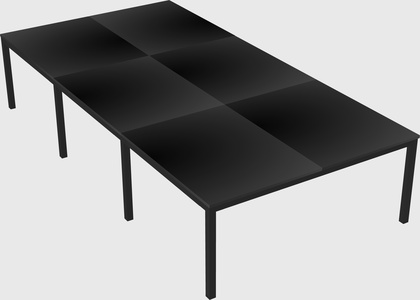 Shared rectangular desk