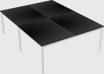 Shared rectangular desk