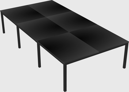 Shared rectangular desk