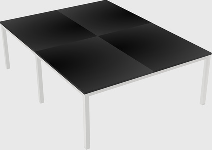 Shared rectangular desk