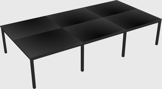 Shared rectangular desk