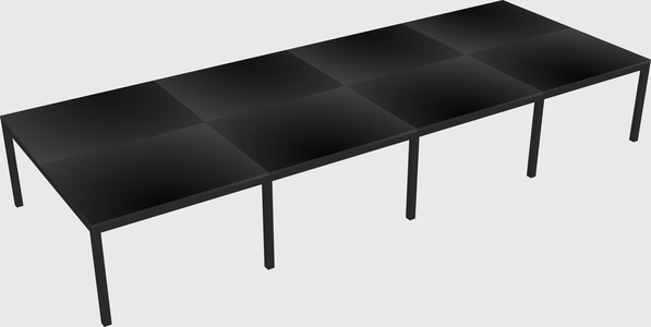 Shared rectangular desk
