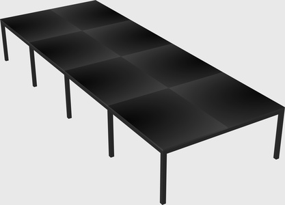 Shared rectangular desk