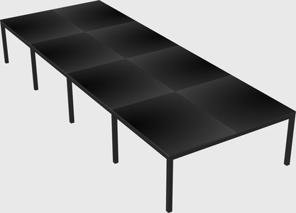Shared rectangular desk