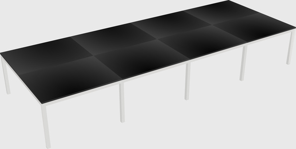 Shared rectangular desk