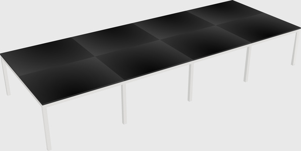 Shared rectangular desk