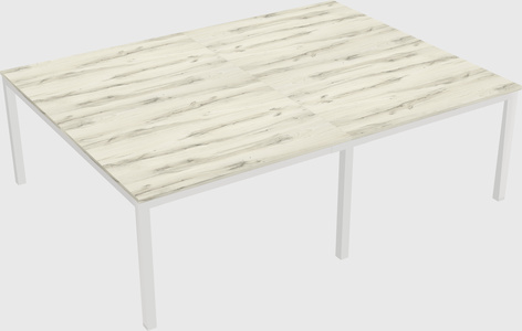 Shared rectangular desk
