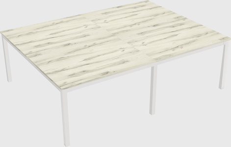 Shared rectangular desk