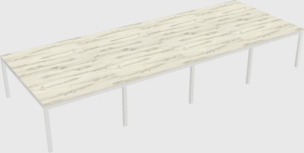 Shared rectangular desk