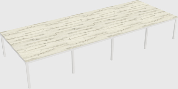 Shared rectangular desk