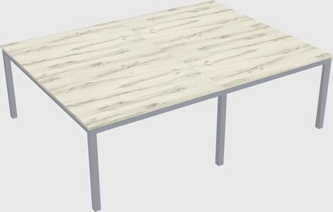Shared rectangular desk