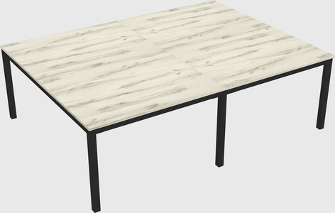 Shared rectangular desk