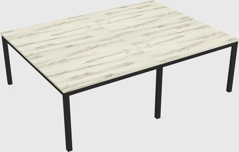 Shared rectangular desk
