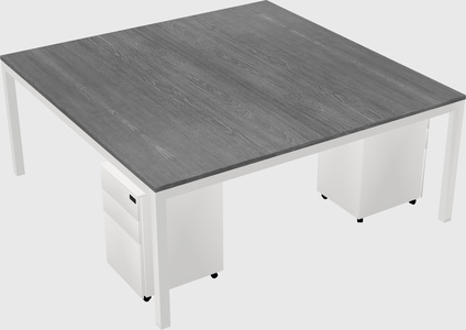 Shared rectangular desk