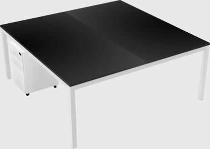 Shared rectangular desk