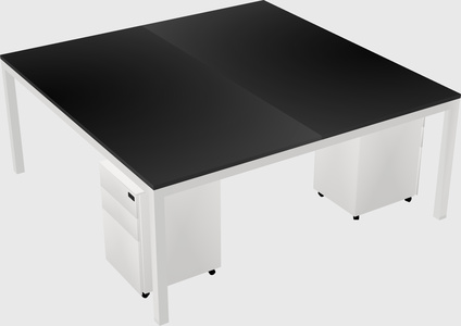 Shared rectangular desk