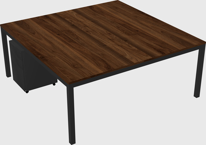 Shared rectangular desk