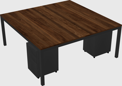 Shared rectangular desk