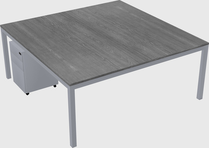 Shared rectangular desk
