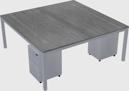Shared rectangular desk