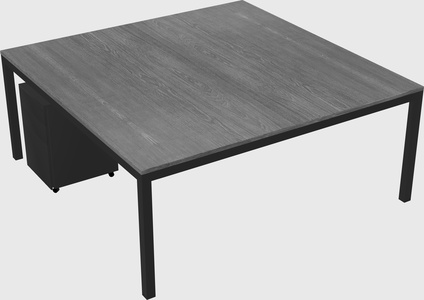 Shared rectangular desk