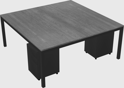 Shared rectangular desk