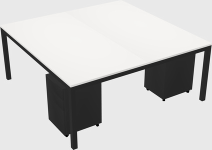 Shared rectangular desk