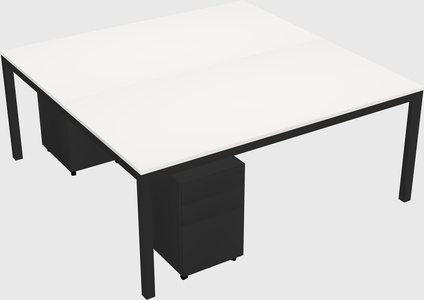 Shared rectangular desk