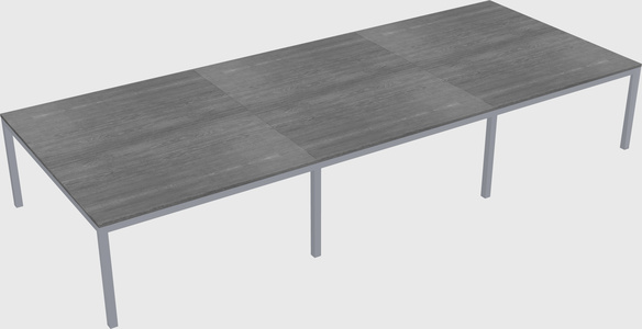 Shared rectangular desk