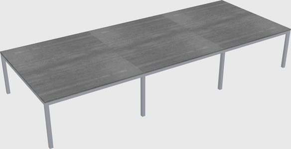 Shared rectangular desk