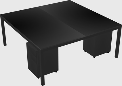 Shared rectangular desk