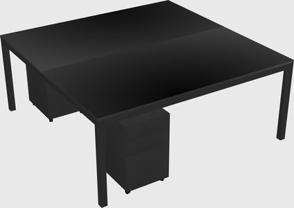 Shared rectangular desk