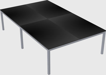 Shared rectangular desk