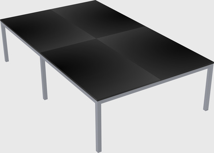 Shared rectangular desk