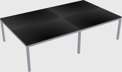 Shared rectangular desk