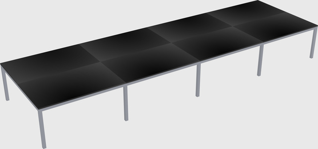 Shared rectangular desk