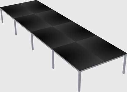 Shared rectangular desk