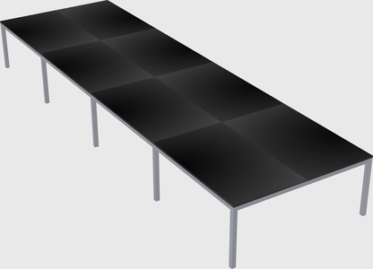 Shared rectangular desk