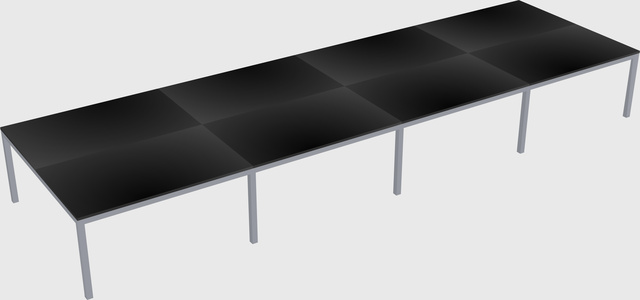 Shared rectangular desk