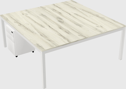 Shared rectangular desk