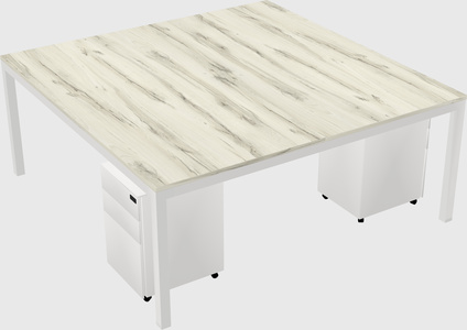 Shared rectangular desk