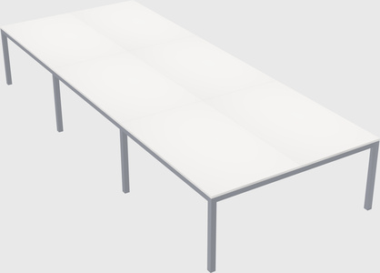 Shared rectangular desk